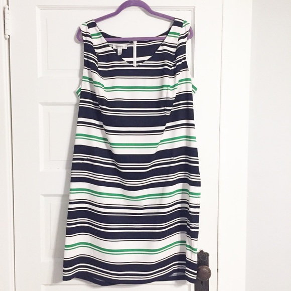 Dress Barn Dresses & Skirts - Dress Barn Woman Striped Sleeveless Dress - Sz 20